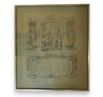Foulard soie imprimé "Felix Giusti de Verona"