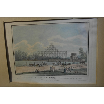 Paravent en bois Biedermeier à 5 volets