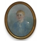 Pastel "Portrait d'enfant", signé