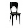 Chaise modèle Amalia anise en cuir noir
