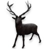 Cerf taille nature en bronze