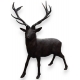 Cerf taille nature en bronze