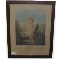 Gravure "La sagesse triomphe de l'amour"