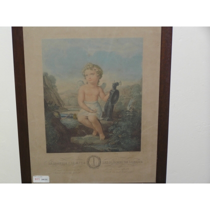 Gravure "La sagesse triomphe de  sur Moinat SA  - Antiquités décoration -  Gravures, Lithos