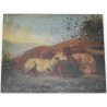 Paintings | Oil on panel, ‘Sheep’, unsigned, Moinat SA  – Antiques and home décor