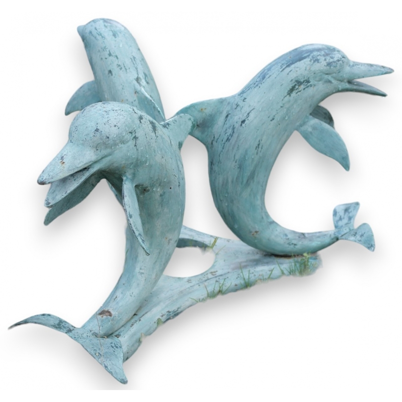  Table basse "3 dauphins" en bronze, sur  Moinat SA  - Antiquités décoration