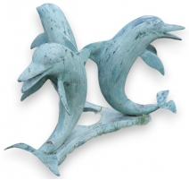 Table basse "3 dauphins" en bronze