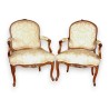 A pair of imitation Louis XV armchairs. Available from  Moinat SA  - Antiques and home décor
