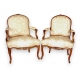 2 similar French Louis XV armchairs