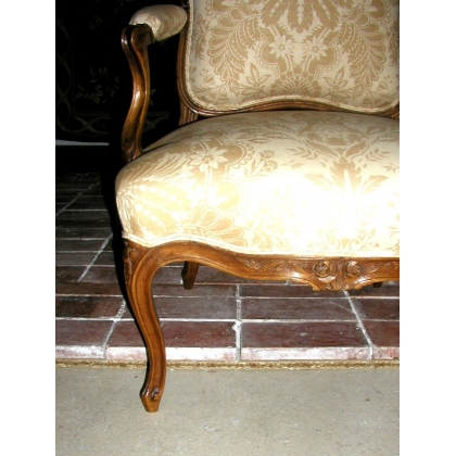 A pair of imitation Louis XV armchairs. Available from  Moinat SA  - Antiques and home décor