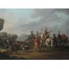Paintings | Painting entitled ‘Caravan, Mamluk Exile’ signed BERTAUX Moinat SA  – Antiques and home décor