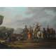 Tableau "Caravane, exile Mamelouk" signé BERTAUX