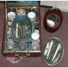 Camping set in a mahogany box at Moinat SA – Antiques and home décor