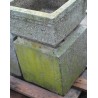 A pair of square plinths, made of moulded stone. From  Moinat SA  - Antiques and Decor