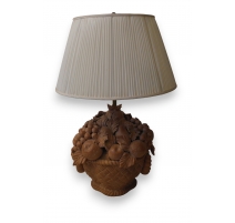 Lampe Italienne en terre cuite "panier de fruit"