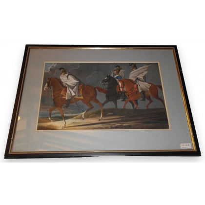 Aquarelle "Chevaux"  sur Moinat SA  - Antiquités décoration -  Gouaches, Aquarelles, Pastels