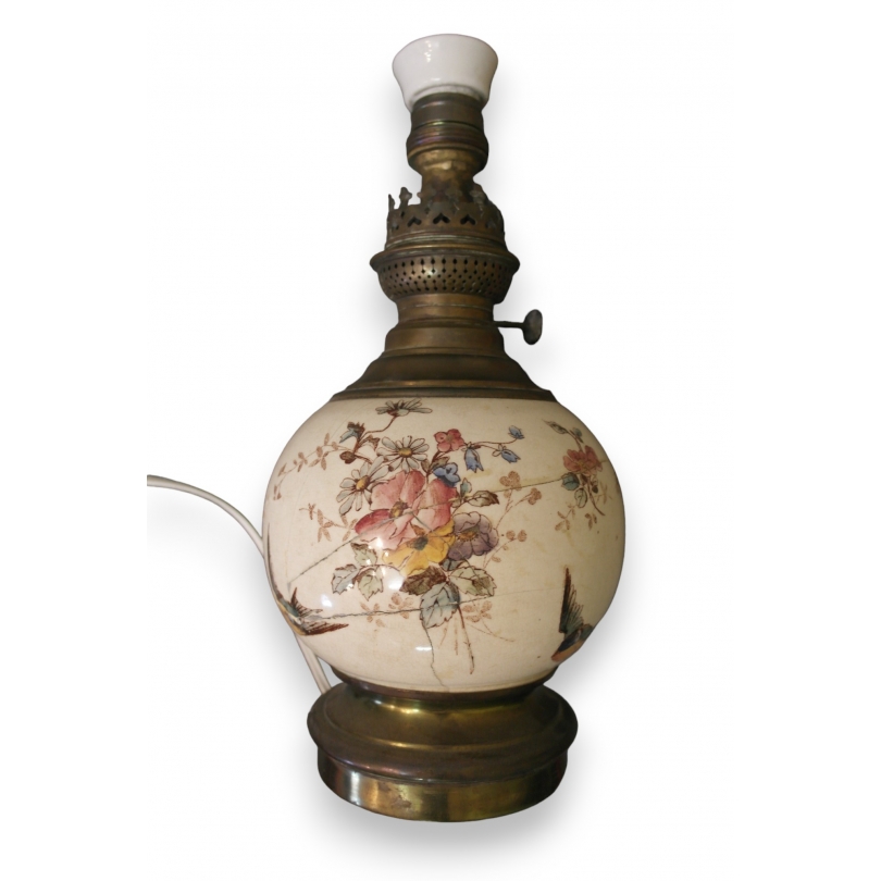 Lampe en faïence (en l'etat)