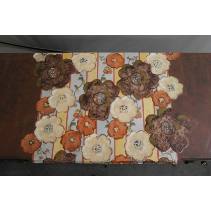  Commode "Fantaisie" en noyer et papier sur  Moinat SA  - Antiquités décoration