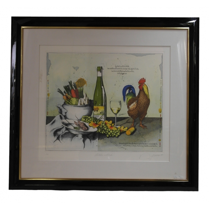 "Rooster" engraving by Moinat SA – Antiques and decorative items – Engravings, lithographs