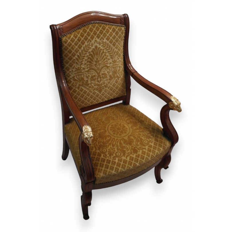 Fauteuil Restauration en acajou