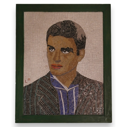  Tableau mosaïque portrait d'homme sur  Moinat SA  - Antiquités décoration