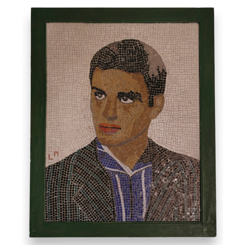  Tableau mosaïque portrait d'homme sur  Moinat SA  - Antiquités décoration
