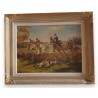 Paintings | Oil on canvas, ‘Chasse à cour’, signed Moinat SA  – Antiques and home décor