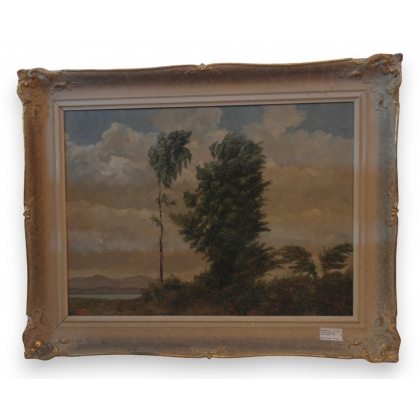 Huile sur panneau \"Arbre\" signé C. Behr