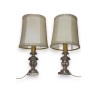  Paire de lampes bois doré abat-jour sur  Moinat SA  - Antiquités décoration