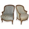Paire de bergères d\'enfant style Louis XV