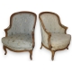 Paire de bergères d'enfant style Louis XV