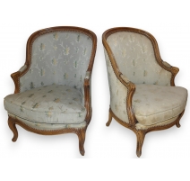 Paire de bergères d'enfant style Louis XV