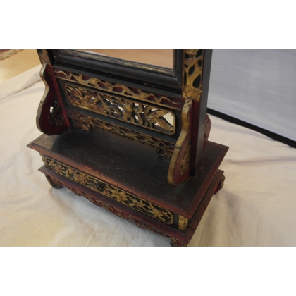  Petit miroir de table en bois - Chine sur  Moinat SA  - Antiquités décoration