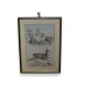 Gravure "Moutons et chamois"