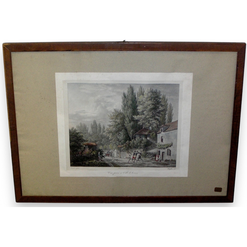 Gravure "Vue prise à Ville-d'Avray"