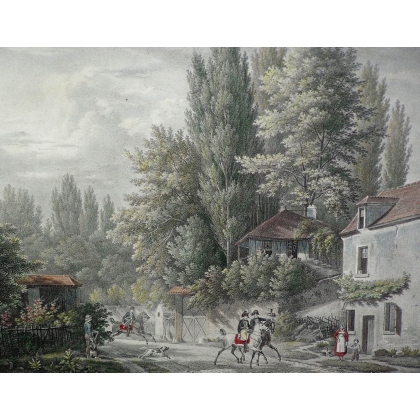 Engraving ‘View taken at Ville-d’Avray’ by Moinat SA – Antiques and decorative items – Engravings, lithographs