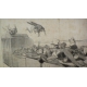 Gravure satirique "Les chemins de fer"