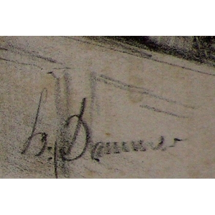 Gravure satirique "Les chemins de fer"  sur Moinat SA  - Antiquités décoration -  Gravures, Lithos