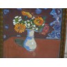 Gouache "bouquet de fleurs" signé F.  sur Moinat SA  - Antiquités décoration -  Gouaches, Aquarelles, Pastels