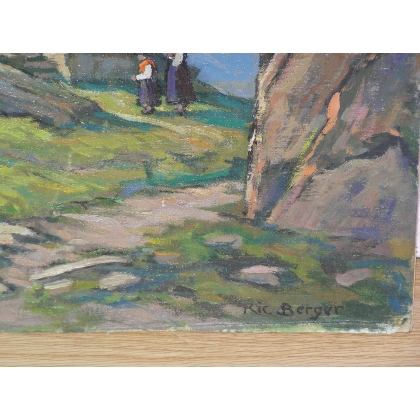 Paintings | Oil on mounted canvas "Evolène, Moinat SA  - Antiques and home décor