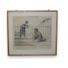 Satirical engraving ‘Les chemins de fer’ depicting Moinat SA – Antiques and decorative items – Engravings, lithographs