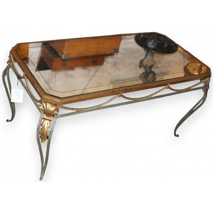  Table basse en fer polychrome et sur  Moinat SA  - Antiquités décoration