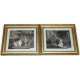 Paire de gravures "Die Hochzeit - Die Kinds-tauff
