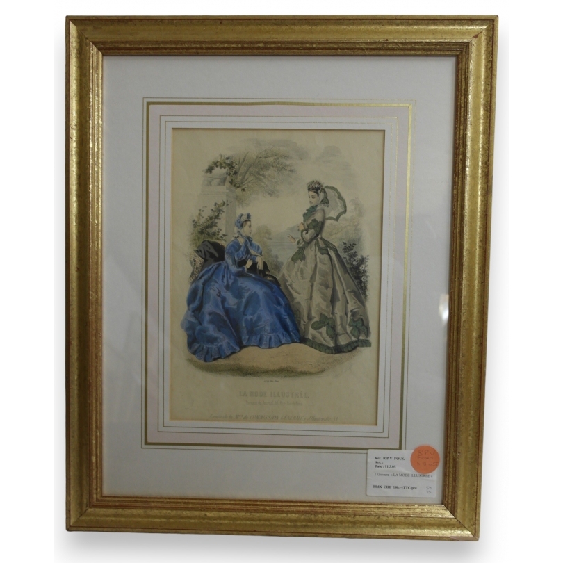 Gravure "La mode illustrée"