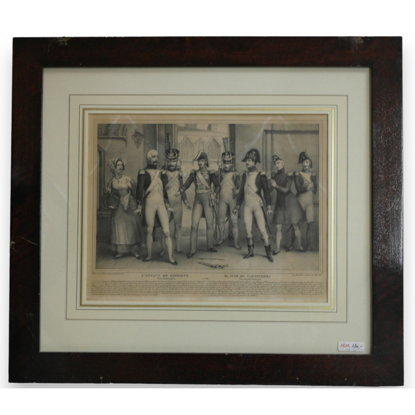 Gravure "L'enfant de Giberne"