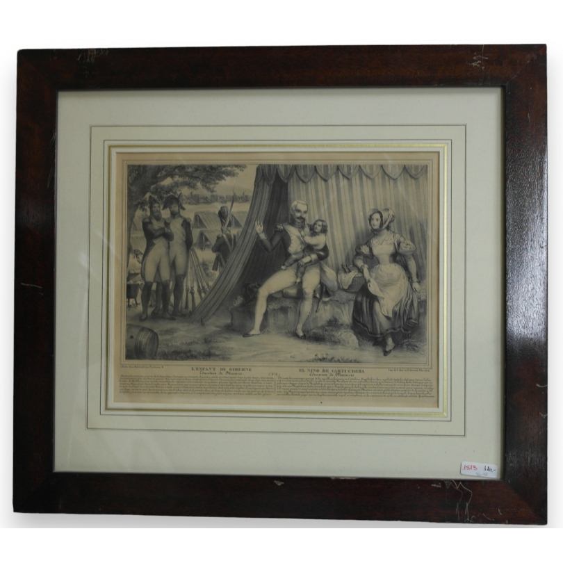 Engraving ‘The Child of Giberne’, by Moinat SA – Antiques and decorative items – Engravings, lithographs