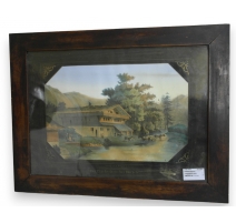 Gravure "Fischerhause bei Zürich"