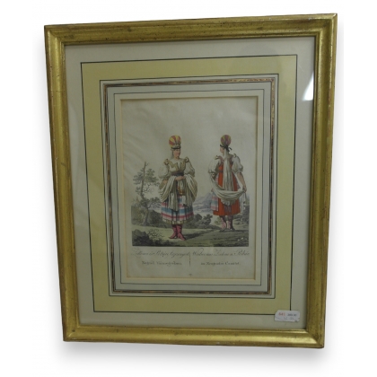 Gravure "Costumes" Allemagne  sur Moinat SA  - Antiquités décoration -  Gravures, Lithos