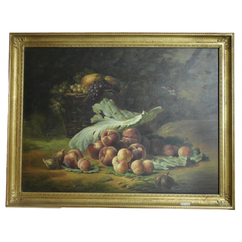 Huile sur toile "Nature morte" ,signé