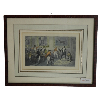 Engraving entitled ‘Comic Scene’ by Moinat SA – Antiques and decorative items – Engravings, lithographs